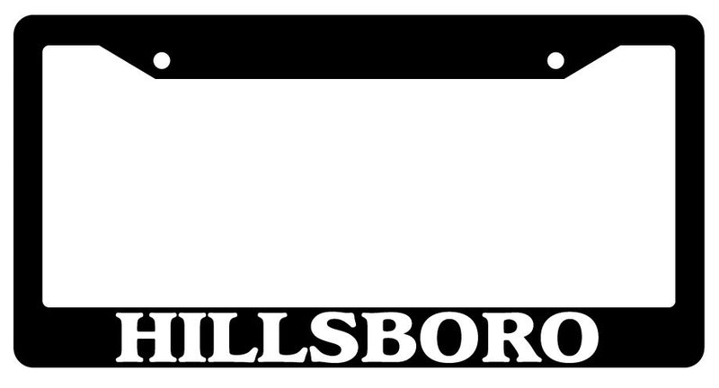 Black License Plate Frame Hillsboro City State Auto Accessory Novelty 1841  Mod-GRAPH9856236-340