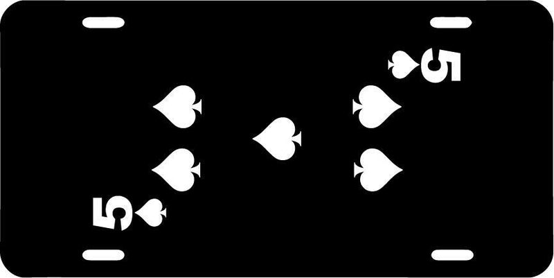 Five Of Spades Black Vanity License Plate Mod-GRAPH9856236-7739