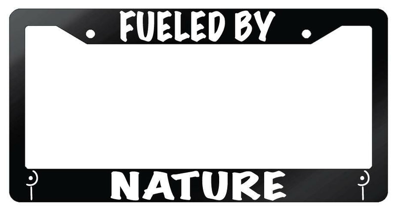 Fueled By Nature (White Mage) Glossy Black Plastic License Plate Frame FFXIV  Mod-GRAPH9856236-7163