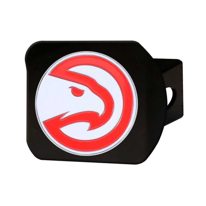 NBA Atlanta Hawks 3D Color on Black Metal Hitch Cover