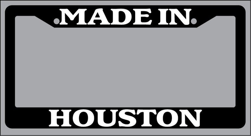 Black License Plate Frame Made in Houston Auto Accessory 1372  Mod-GRAPH9856236-986