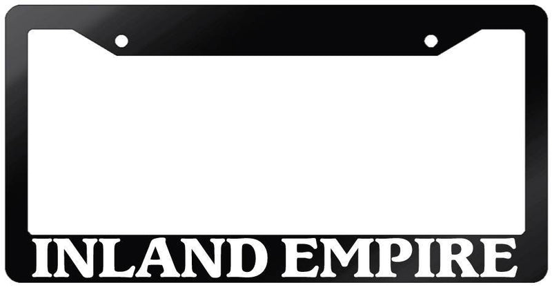 Glossy Black License Plate Frame INLAND EMPIRE Auto Accessory  Mod-GRAPH9856236-6940