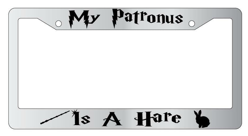 My Patronus Is A Hare Chrome METAL License Plate Frame For Harry Potter  Mod-GRAPH9856236-10062