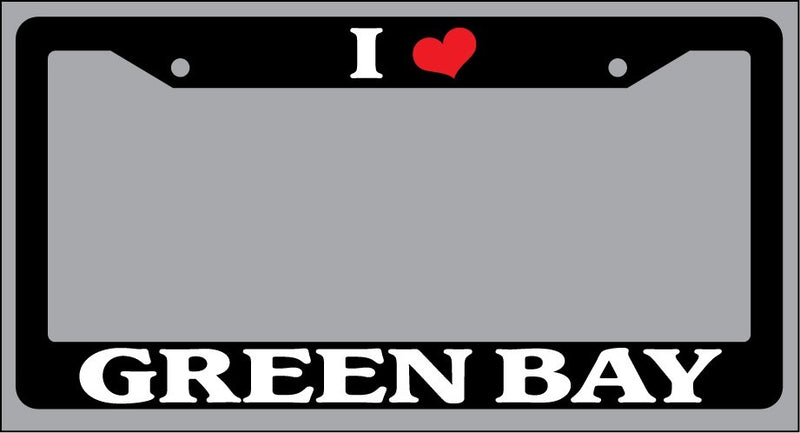 Black License Plate Frame I Heart Green Bay Auto Accessory 1325  Mod-GRAPH9856236-1390