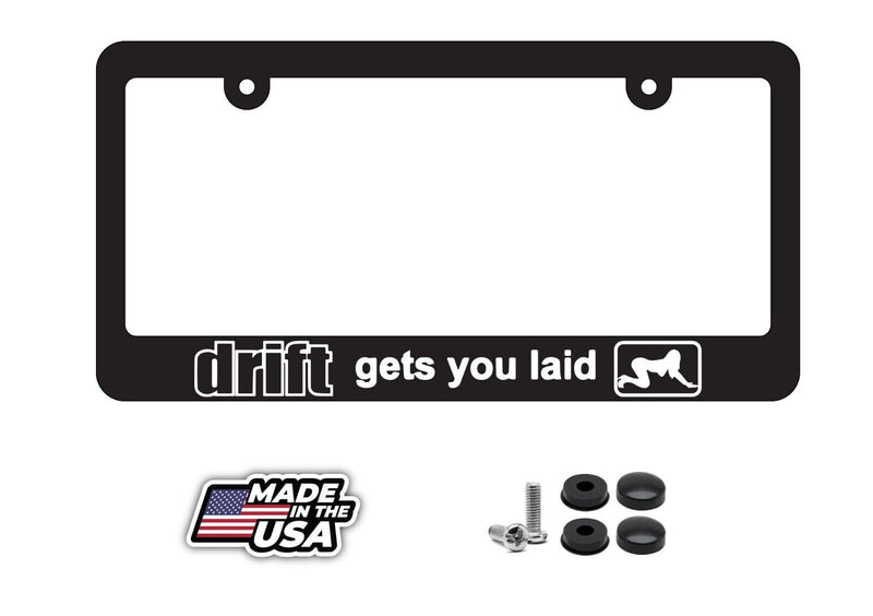 Drift Gets You Laid Boosted Turbo Snail Drift Racing JDM Car License Plate Frame