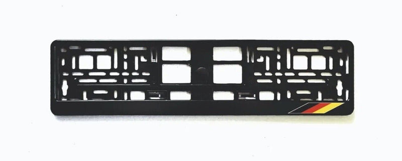 European License Number Plate Frame Holder Surround with the flag of Germany