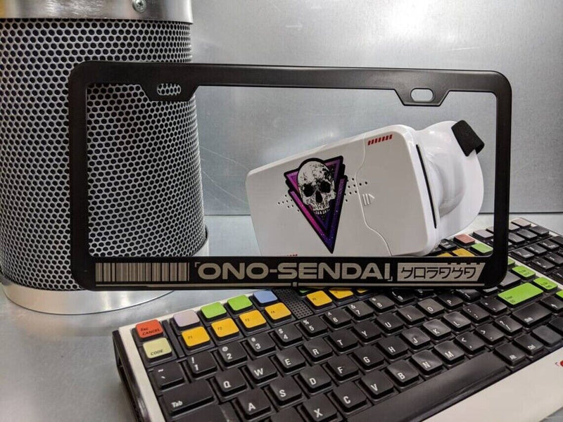 Cyberpunk - Ono-Sendai - METAL Laser Etched License Plate Frame