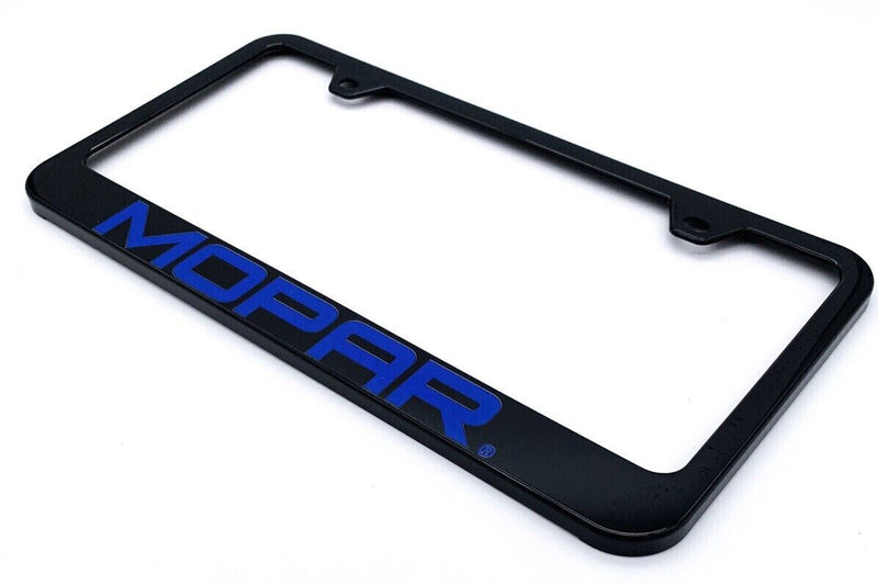 Mopar Black Unbreakable Polycarbonate License Plate Frame - Licensed