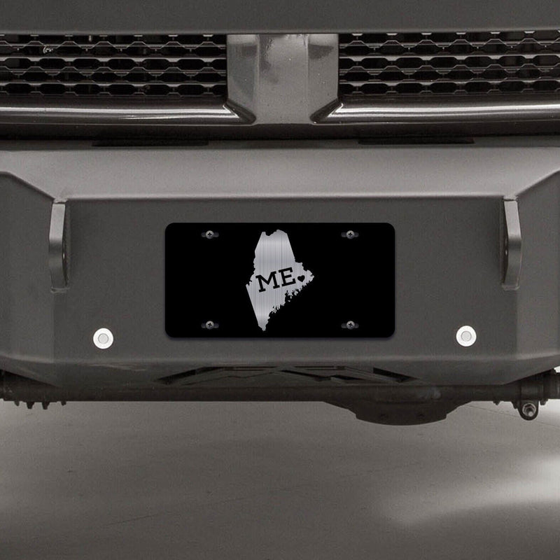 Maine Abbreviation Love License Plate Tag Vanity Front Aluminum 6 By 12 Inches
