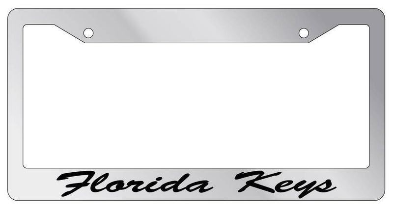Chrome METAL License Plate Frame FLORIDA KEYS CURSIVE Auto Accessory 1254  Mod-GRAPH9856236-9002