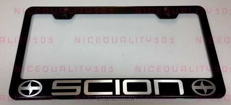 Scion Stainless Steel Finished License Plate Frame Holder Rust Free