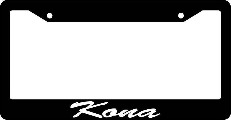 Black License Plate Frame CURSIVE Kona Auto Accessory 1509  Mod-GRAPH9856236-3900