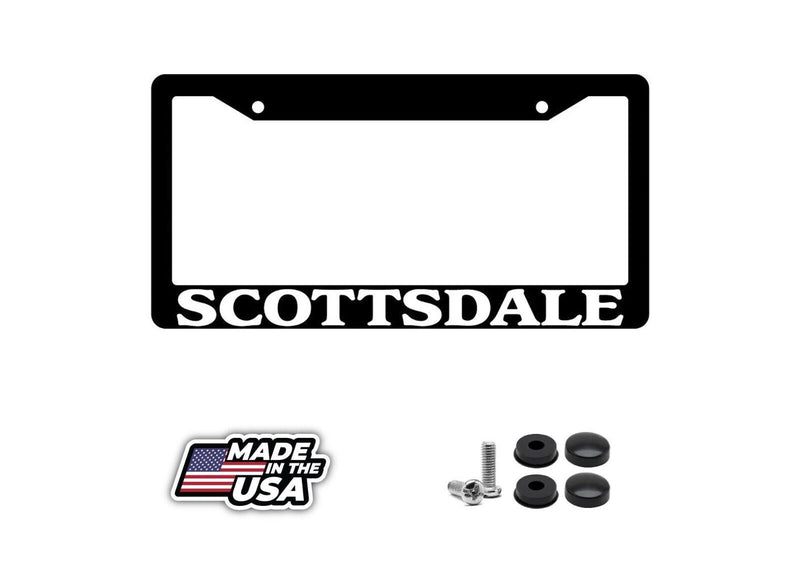 Black License Plate Frame Scottsdale City State Auto Accessory Novelty 2665
