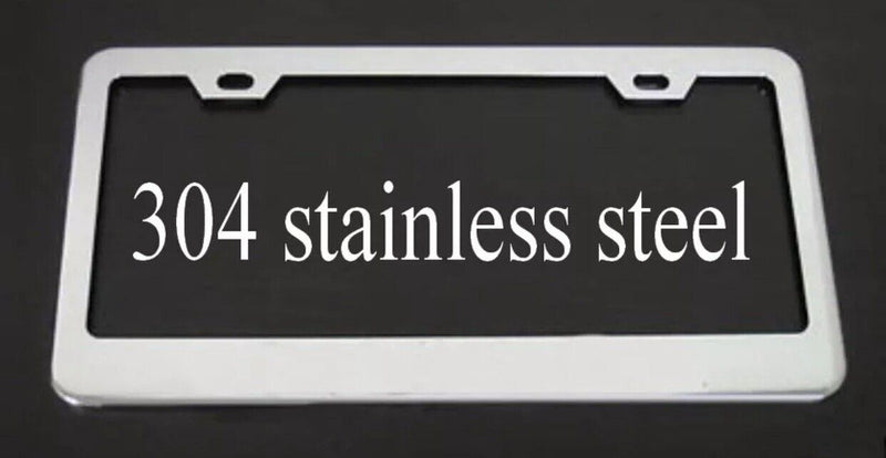 QUALITY 304 STAINLESS Steel Heavy Duty Metal License Plate Frame Border