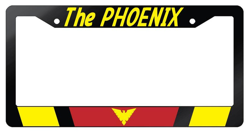 The Phoenix Glossy Black Plastic License Plate Frame For Marvel  Mod-GRAPH9856236-7418