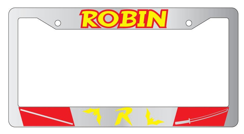 Robin Chrome METAL License Plate Frame Auto DC  Mod-GRAPH9856236-7953
