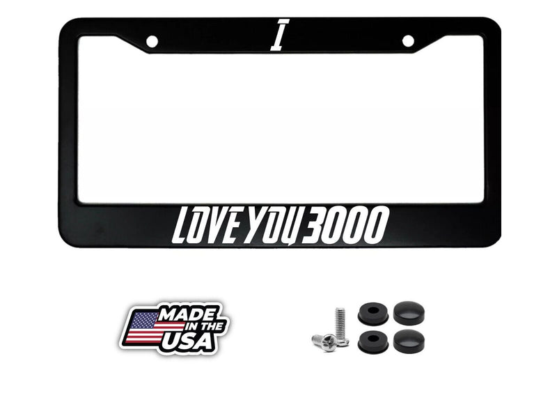 I Love You 3000 Avengers EndGame Ironman Aluminum Car License Plate Frame