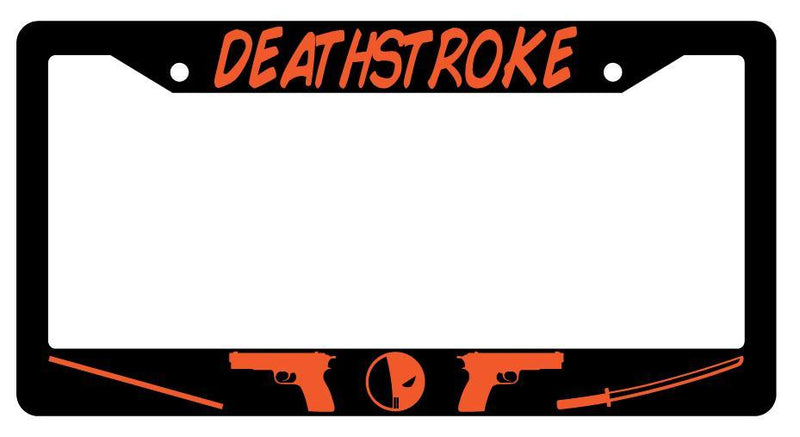 Deathstroke Black Plastic License Plate Frame Accessory DC  Mod-GRAPH9856236-164
