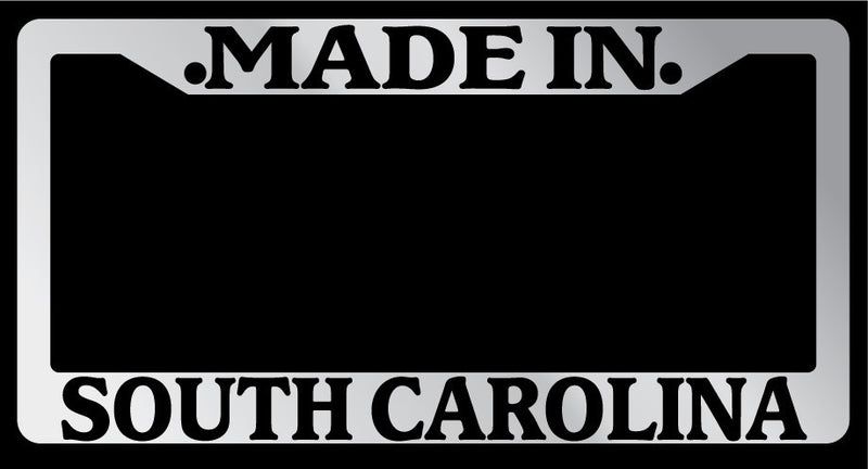Chrome METAL License Plate Frame Made In South Carolina Auto Accessory  Mod-GRAPH9856236-10033