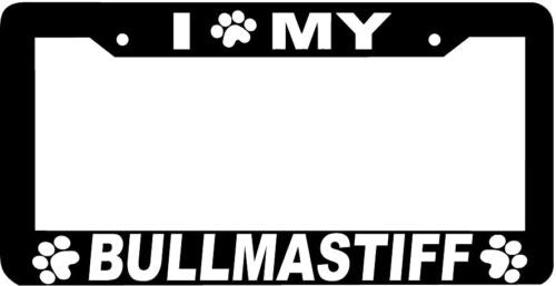 BULLMASTIFF DOG paw print License Plate Frame