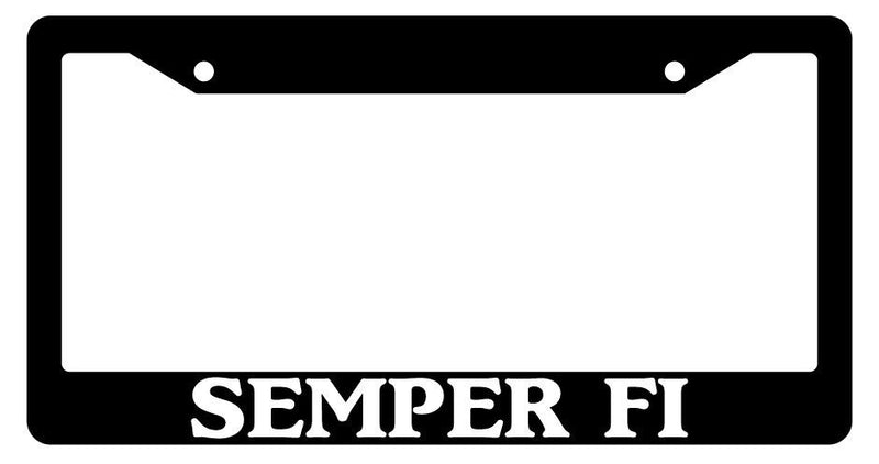 Black License Plate Frame Semper Fi Auto Accessory Novelty Military Marines 224  Mod-GRAPH9856236-2953