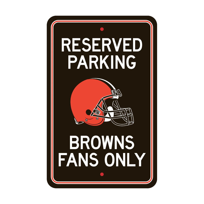 NFL Cleveland Browns Reserved Parking Sign Large Decor 12"x 18"