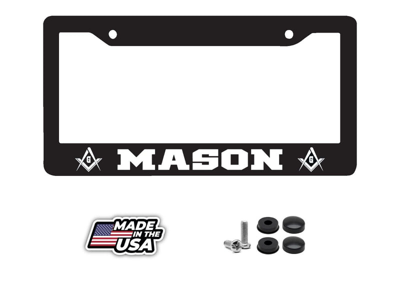 Mason Glossy Black License Plate Frame