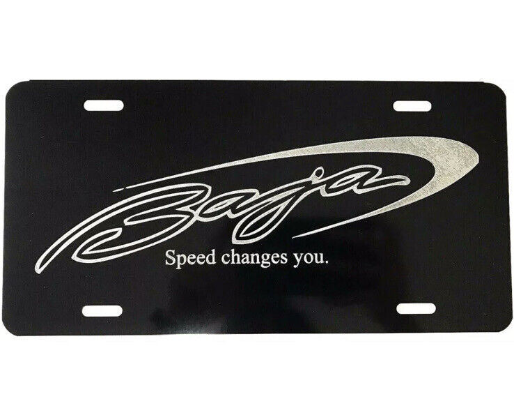 Baja Boats Car Tag Diamond Etched on Aluminum License Plate