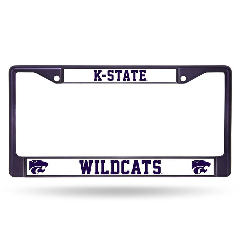 NCAA Kansas State Wildcats Team Color Chrome License Plate Frame