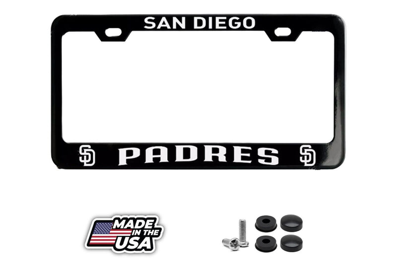 San Diego Padres Black License Plate Frame