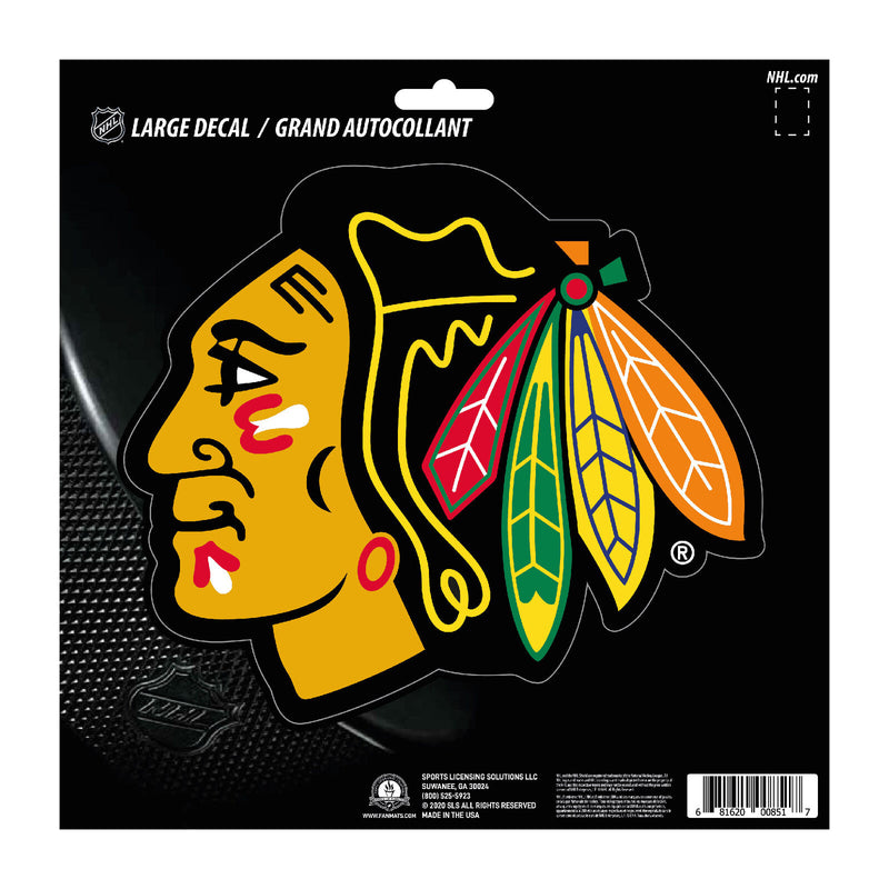 NHL Chicago Blackhawks Decal Large 8"X8" Auto RV Boat Cooler Luggage