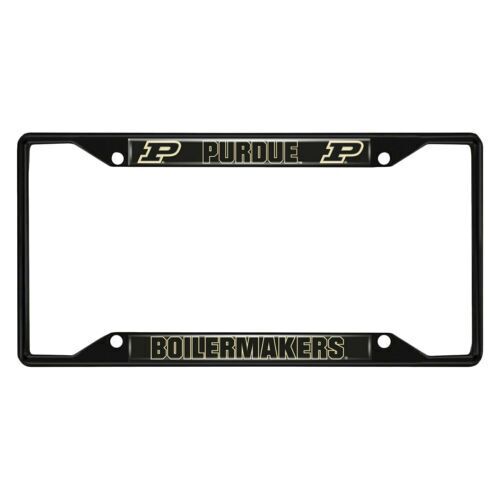 NCAA Purdue Boilermakers Black Metal License Plate Frame