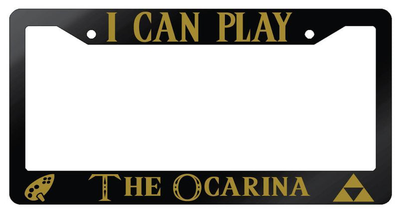 I Can Play The Ocarina Glossy Black License Plate Frame Legend Of Zelda  Mod-GRAPH9856236-7400