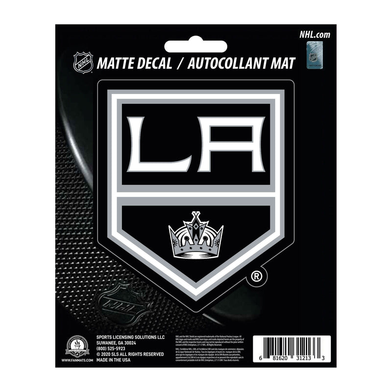 NHL Los Angeles Kings Decal Matte 5"X6.25" Auto Boat Cooler Luggage