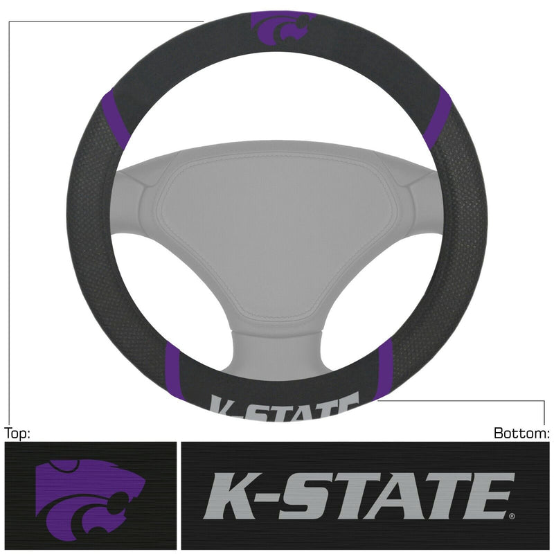 NCAA Kansas State Wildcats Embroidered Steering Wheel Cover