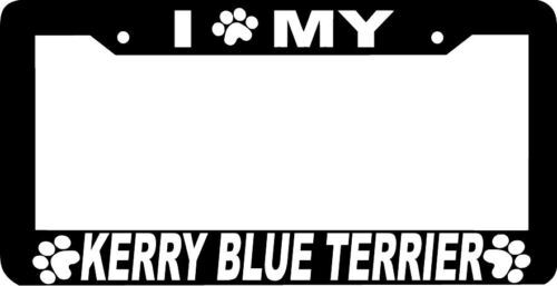 KERRY BLUE TERRIER DOG paw print License Plate Frame