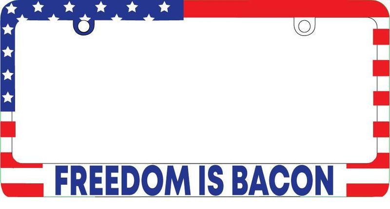 Freedom Is Bacon 3D USA Flag Plastic License Plate Frame Patriotic  Mod-GRAPH9856236-3936