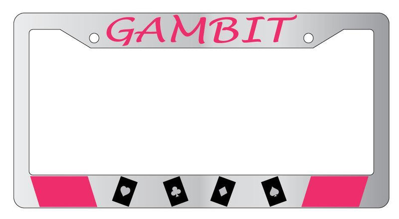 Gambit Chrome License Plate Frame For Marvel  Mod-GRAPH9856236-5019