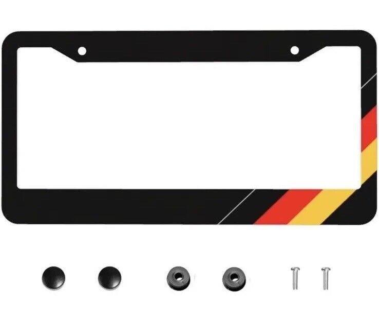 German Flag License Plate Frame Two Sides