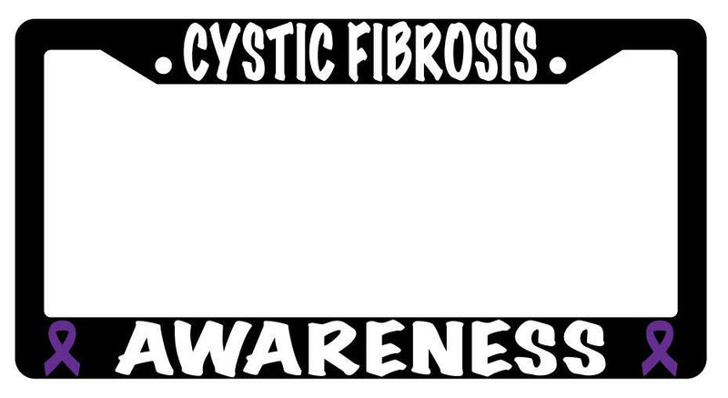 Cystic Fibrosis Awareness Black Plastic License Plate Frame  Mod-GRAPH9856236-218
