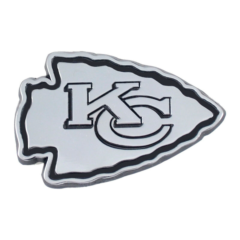 NFL Kansas City Chiefs Diecast 3D Chrome Emblem Car Truck RV