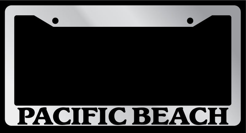 Chrome METAL License Plate Frame PACIFIC BEACH Auto Accessory 2492  Mod-GRAPH9856236-8248