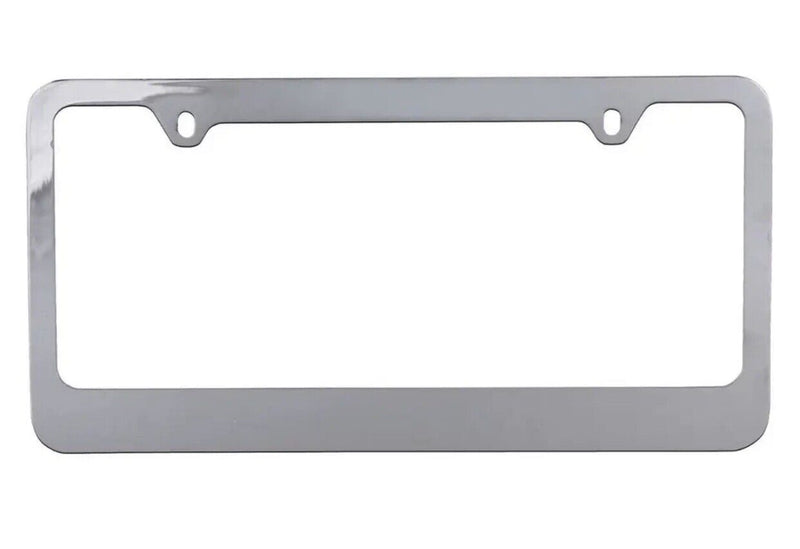 Metal License Plate Holder Frame w/ Chrome Rust-Free Heavy Duty Bling
