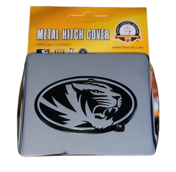 NCAA Missouri Tigers 3D Chrome on Chrome Metal Hitch Cover