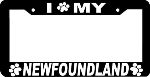 NEWFOUNDLAND DOG paw print License Plate Frame