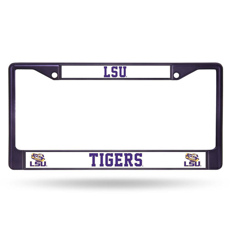 NCAA LSU Tigers Team Color Chrome License Plate Frame