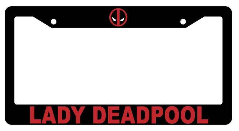 Black Lady For Deadpool (DESIGN 1) License Plate Frame Auto Accessory For Deadpool  Mod-GRAPH9856236-3994