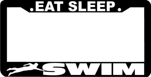 EAT SLEEP SWIM License Plate Frame