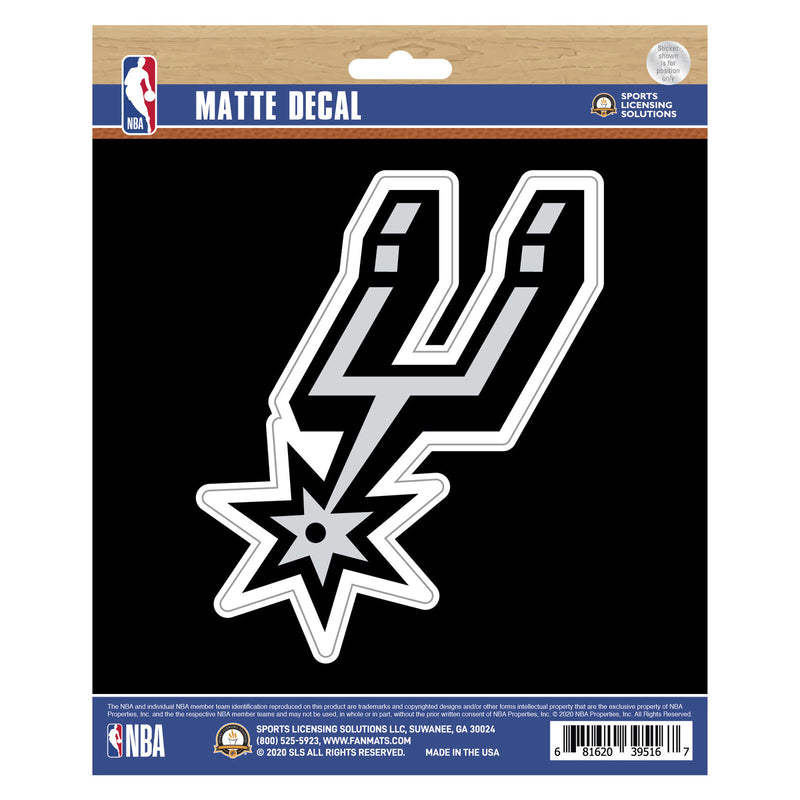 NBA San Antonio Spurs Decal Matte 5"X6.25" Auto Boat Cooler Luggage