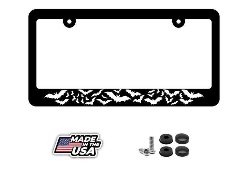 Bats Flying Goth Halloween Spooky Horror Vampire License Plate Frame